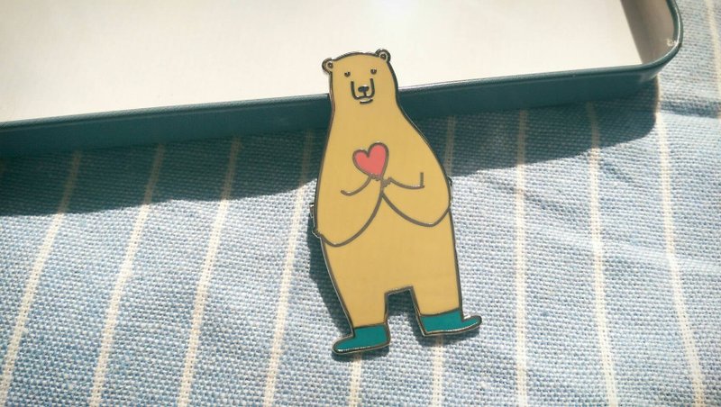 咻咻熊/5cm金属胸章 - 徽章/别针 - 其他金属 