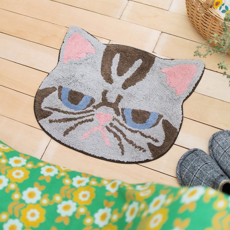 【预订】印度制 猫咪地毯 - 地垫/地毯 - 棉 银色
