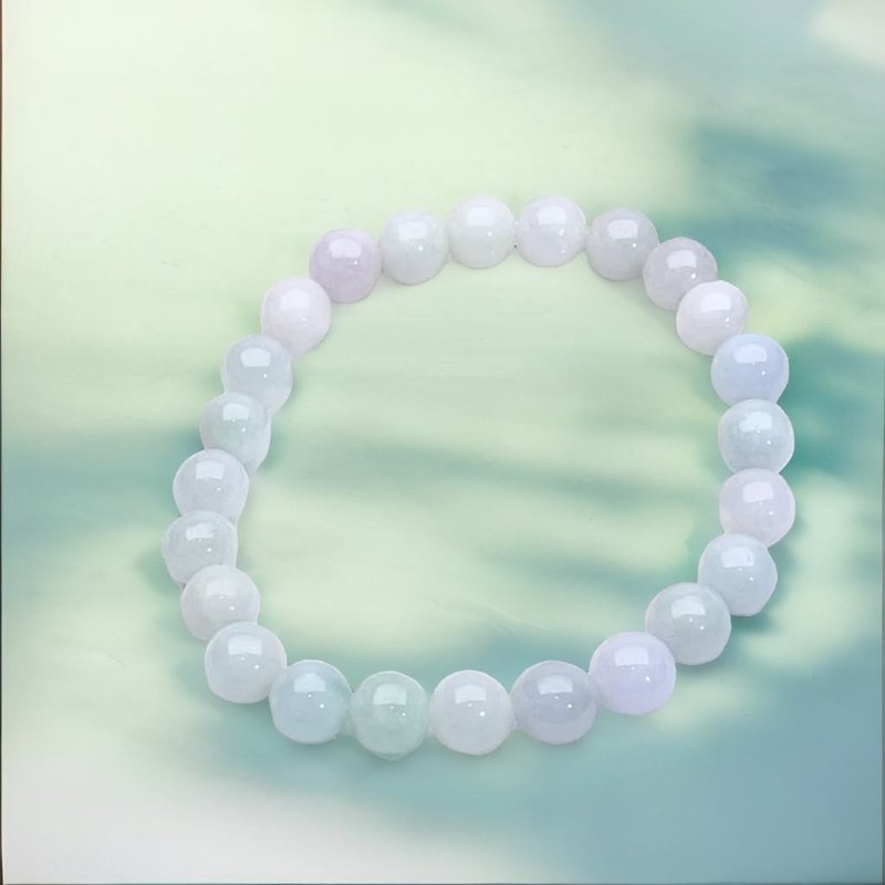 【好运连连】紫罗兰翡翠手珠手串 | 天然缅甸玉翡翠A货 | 送礼 - 手链/手环 - 玉石 紫色