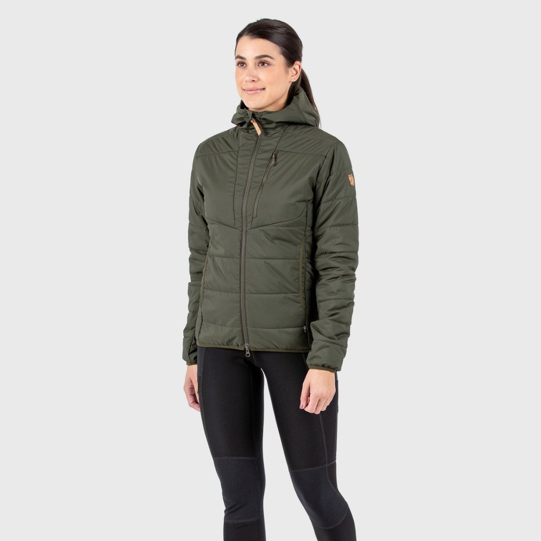 【Fjallraven】Keb Padded Hoodie W 化纤连帽外套 深林绿 女 - 女装休闲/机能外套 - 其他材质 绿色