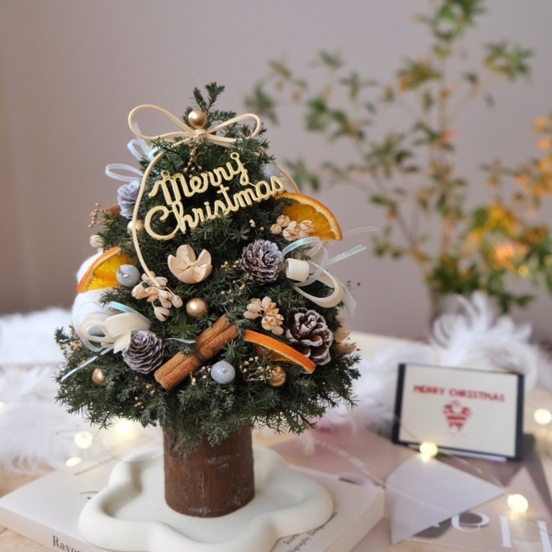 简约雪松圣诞树树 永生圣诞树 圣诞礼盒 圣诞布置 圣诞节礼物 - 干燥花/捧花 - 植物．花 绿色