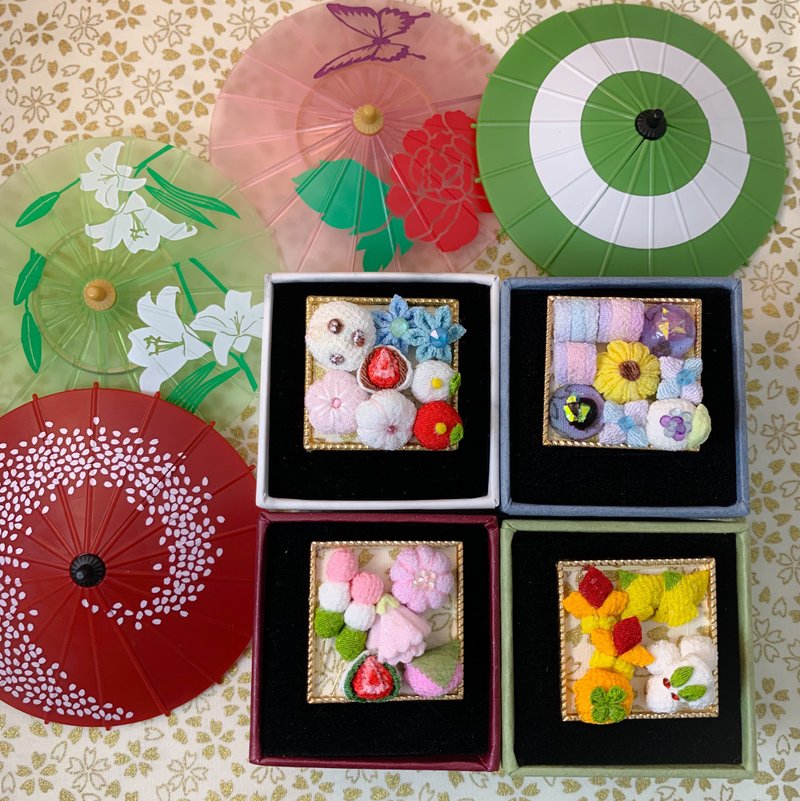 (点心 和菓子) 细工布花 发饰马尾扣/项链 趣致可爱 和风 - 发饰 - 其他人造纤维 