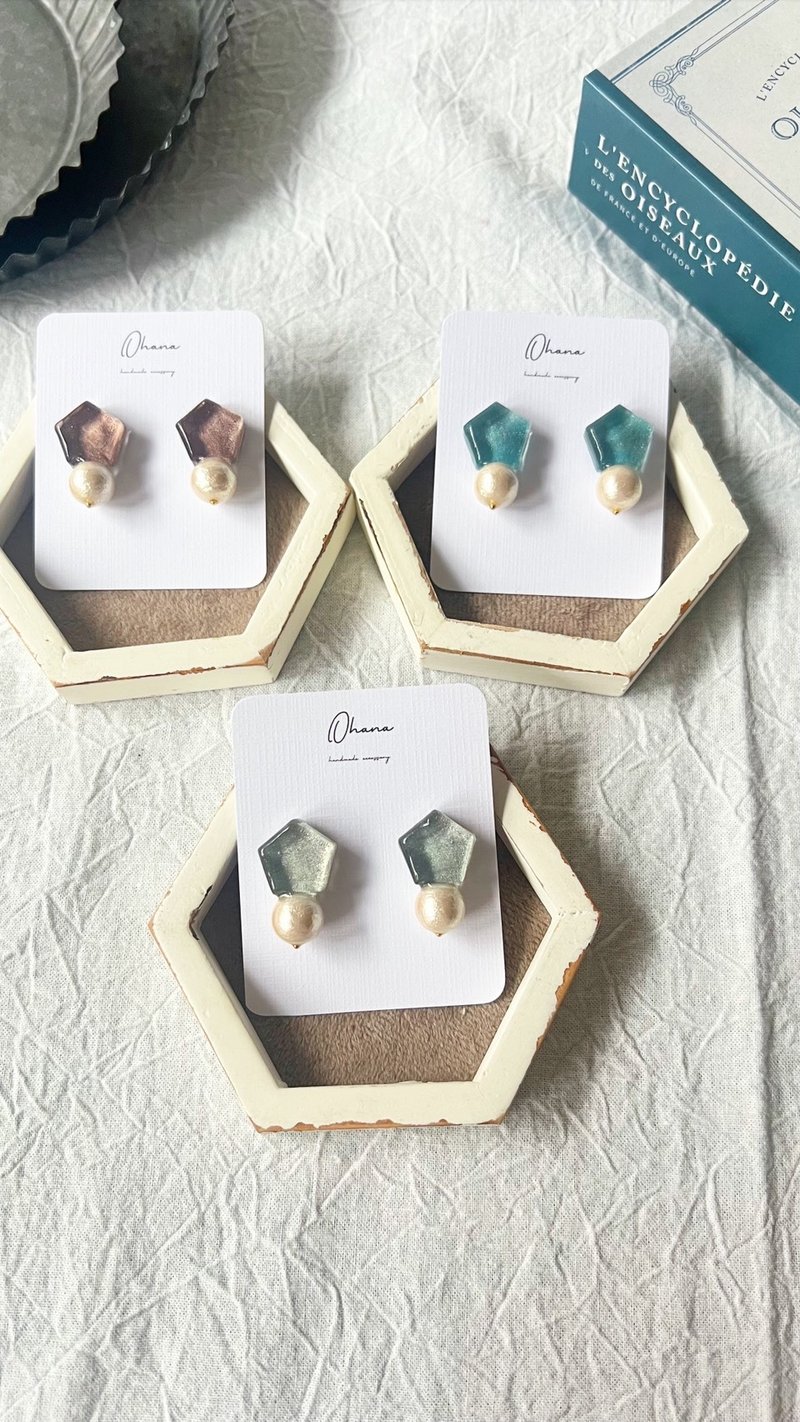 森林系耳环   手工树脂耳环 - 耳环/耳夹 - 树脂 