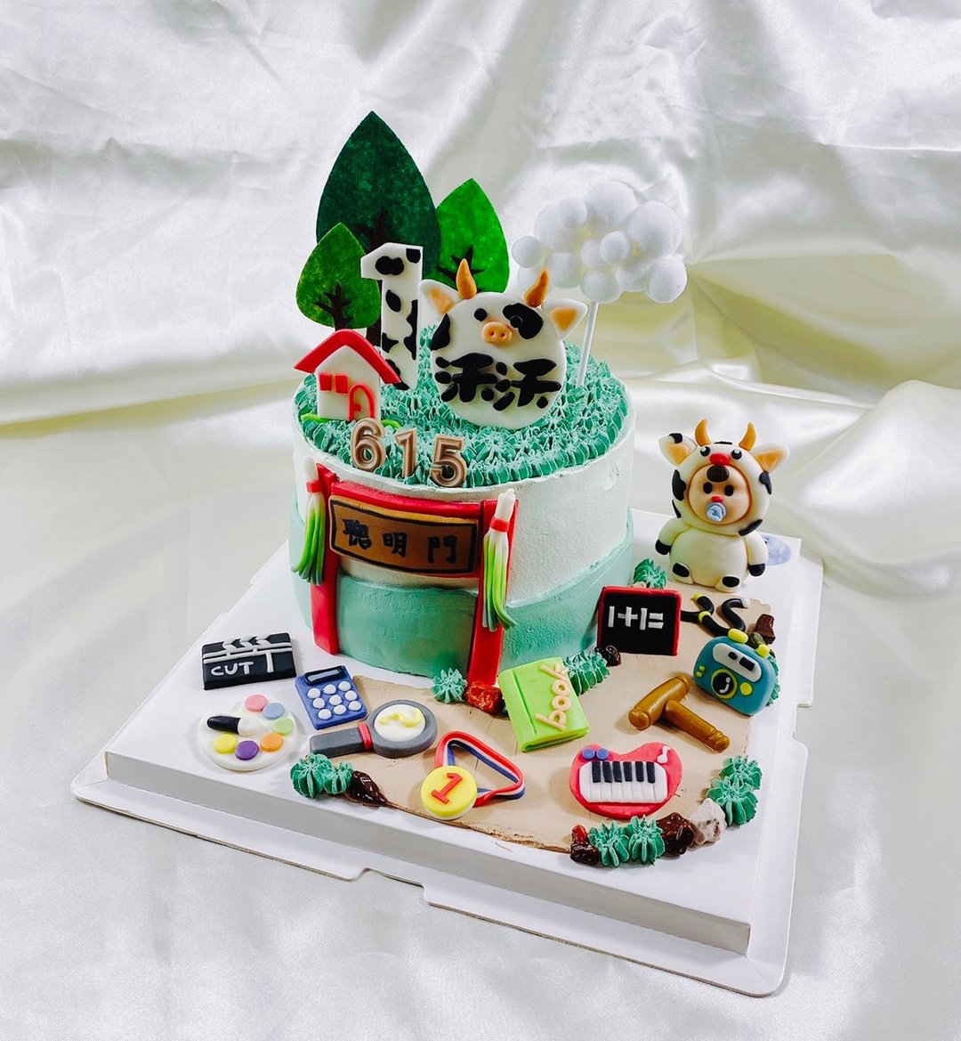 抓周 满周岁 生日蛋糕 蛋糕 甜点 弥月 婚礼  定制化 6寸 面交 - 蛋糕/甜点 - 新鲜食材 多色