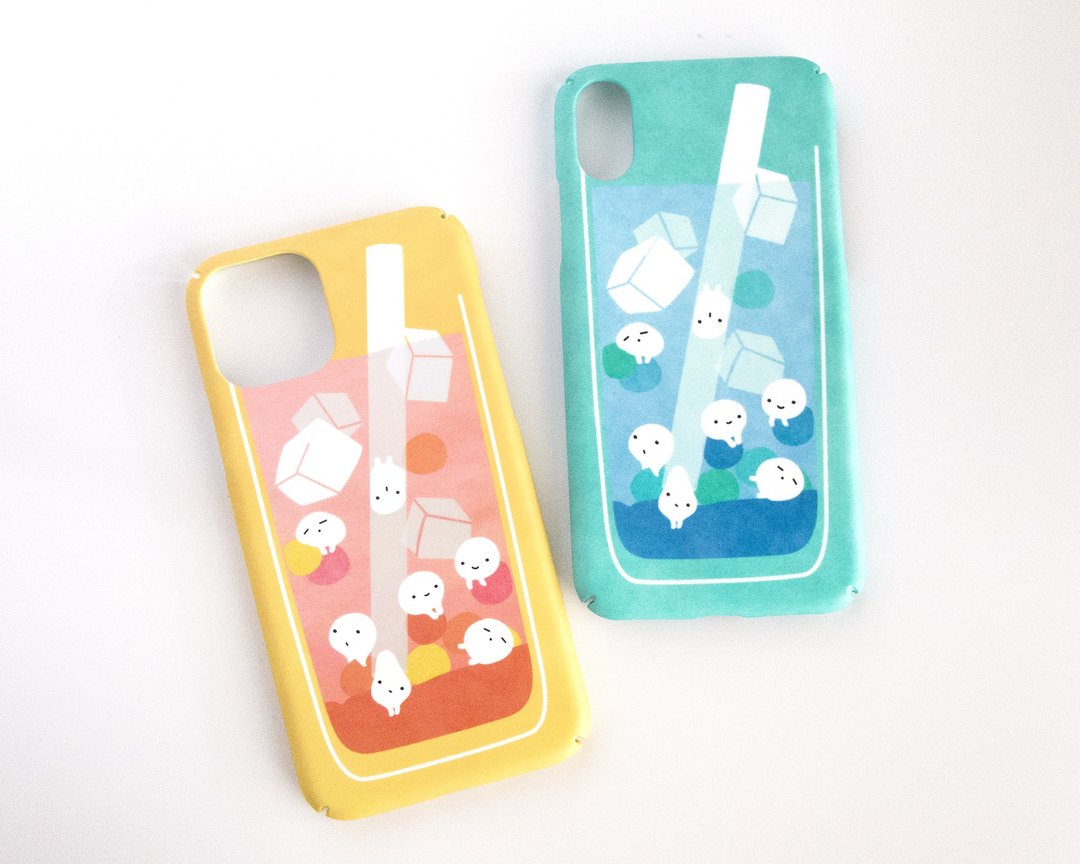 波霸珍珠奶茶 iPhone 壳手机壳 เคสชาไข่มุก - 手机壳/手机套 - 塑料 黄色