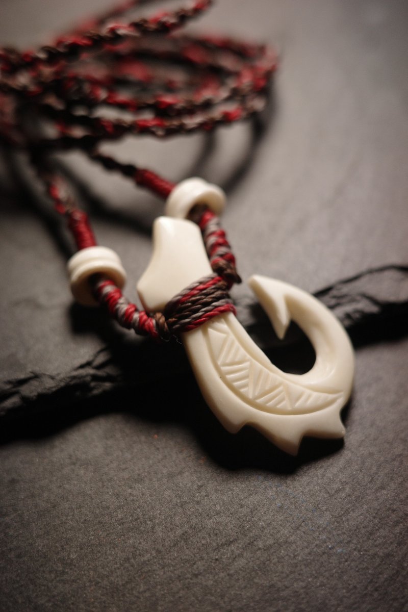 热销款大毛利勾蜡线编绳项链—酒红x咖啡色 - 项链 - 其他材质 