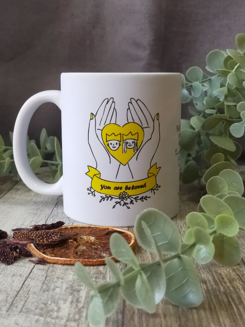 马克杯 -【你是被爱的】 - 咖啡杯/马克杯 - 陶 黄色