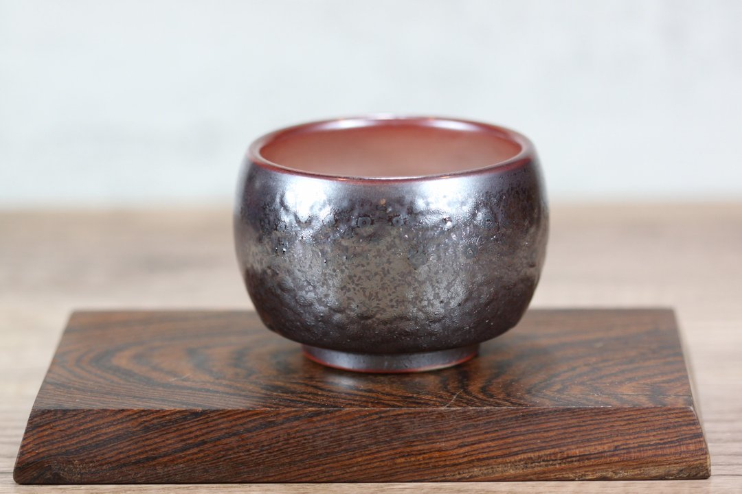 【沐春生活】天然落灰 柴烧茶碗 茶杯 名家叶敏祥手作 220ml - 茶具/茶杯 - 瓷 