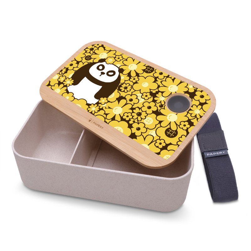 环保便当盒 花漾熊猫 - 便当盒/饭盒 - 环保材料 