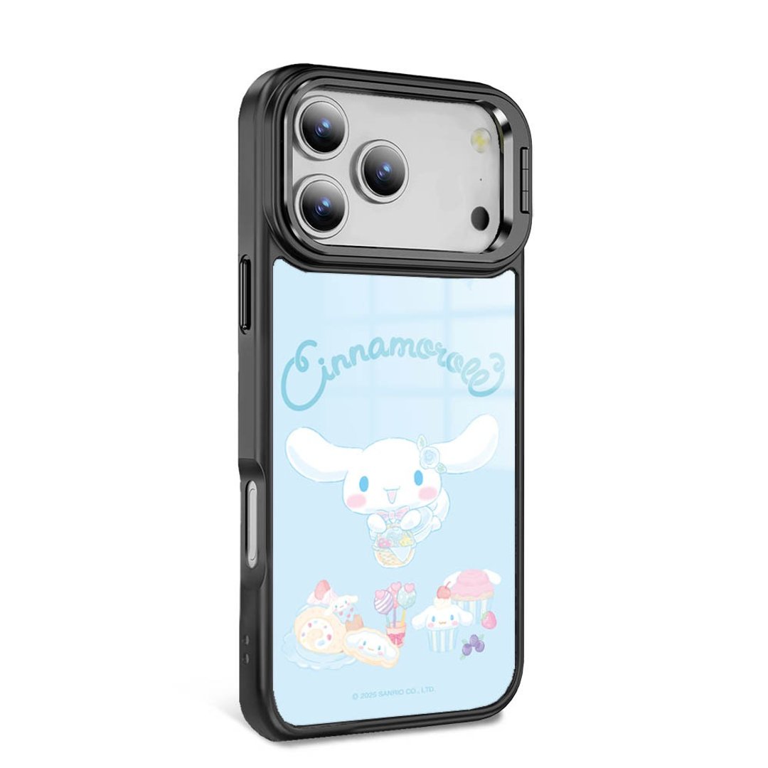 iPhone 全系列防摔合金框隐形立架手机壳 - 点心大耳狗 - 黑框 - 手机壳/手机套 - 其他材质 多色