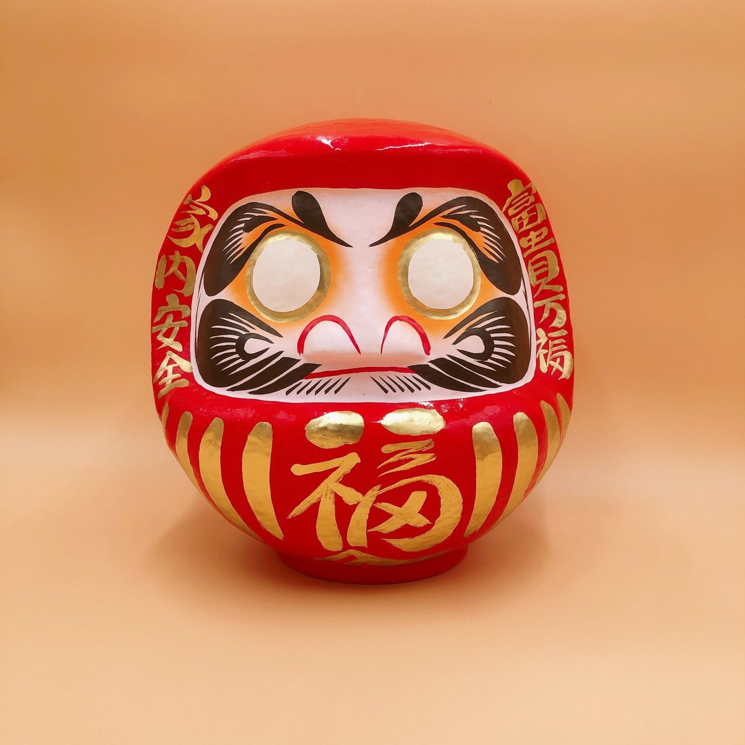 【招福祈愿】达摩不倒翁 だるま 红色 50cm高 摆设 送礼 许愿 - 摆饰 - 纸 红色