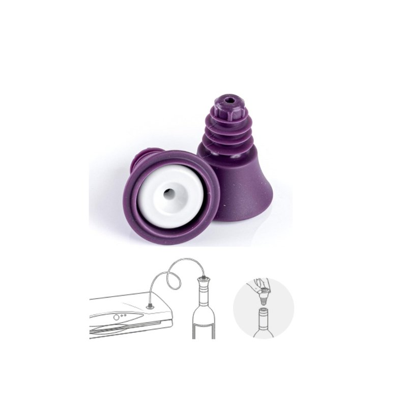 意大利Magic Vac - 酒瓶真空塞 2件装 - 厨房用具 - 塑料 