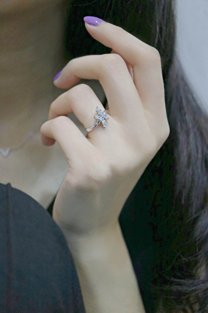 蝶影-钻石尾戒 - 戒指 - 钻石 银色