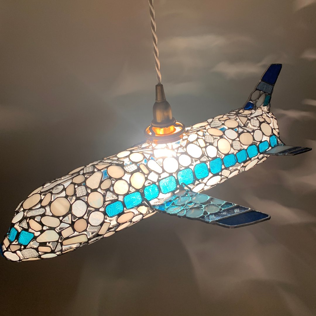 Jewel Night Glass Plane (L) Sky Cruise - 灯具/灯饰 - 玻璃 白色