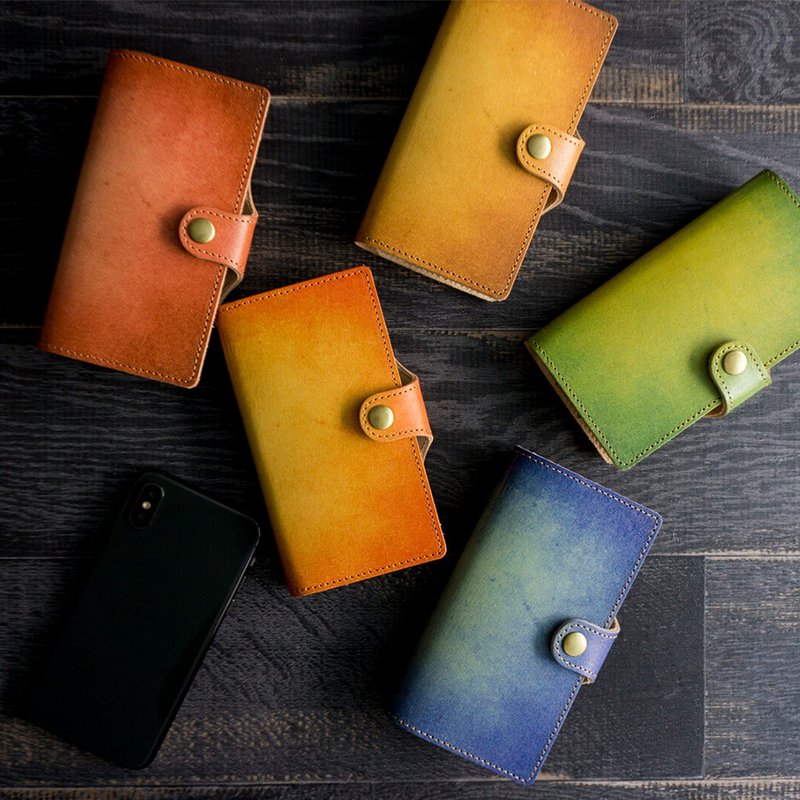 兼容于所有型号 智慧型手机保护壳 笔记本 姬路皮革带腰带 [渐层皮革] 皮革 真皮 男士 iPhone Xperia IO08K - 手机壳/手机套 - 真皮 多色