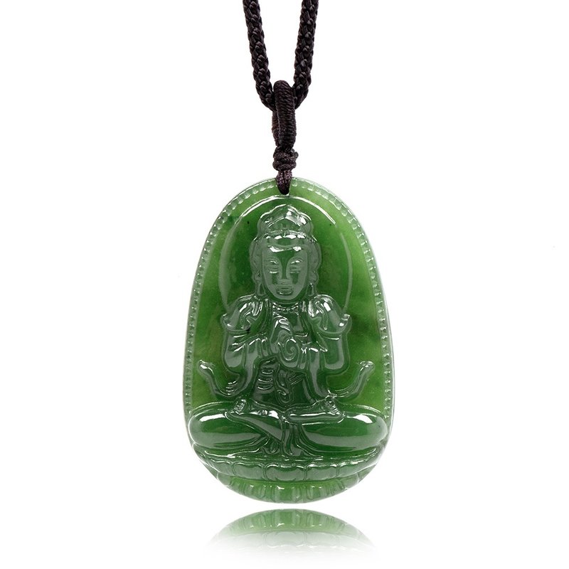 【正佳珠宝】和田碧玉 八大守护神 大日如来 20g 和田碧玉吊坠 - 项链 - 玉石 多色