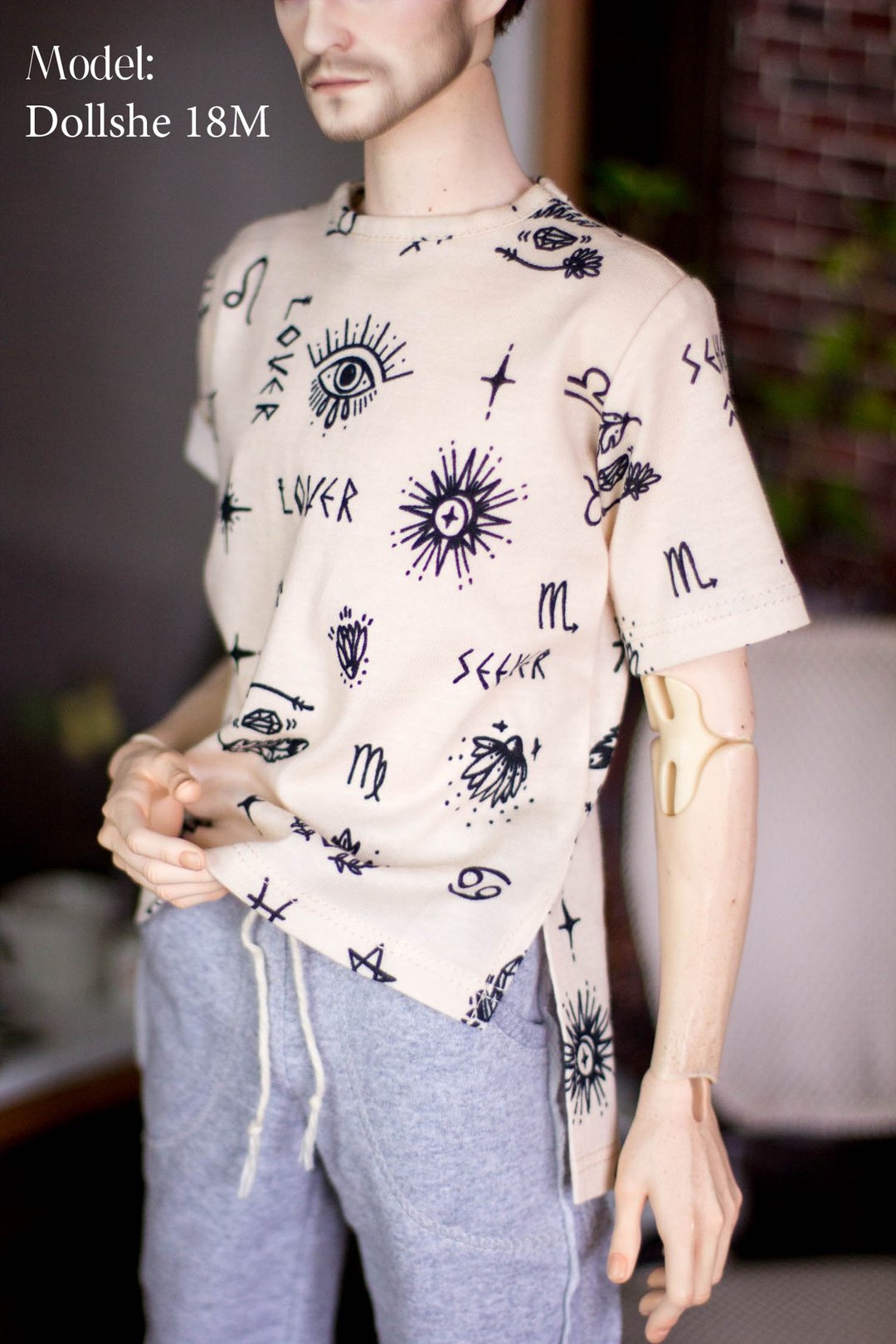 Bjd doll 1/3 male t-shirt (Dollshe doll) 70cm, 70+ - 其他 - 棉．麻 白色