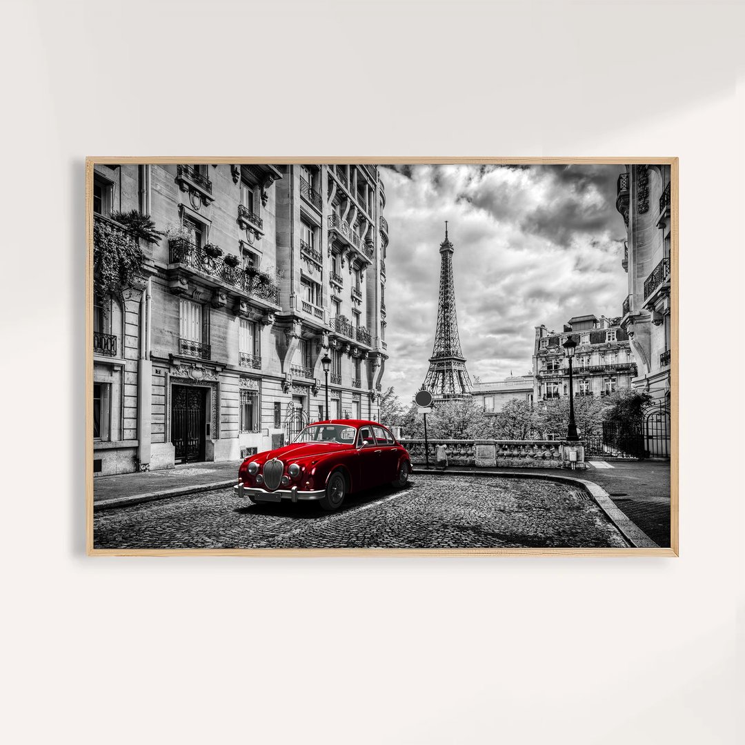 红色巴黎 Red in Paris / 黑白城市摄影海报 / 无框画 挂画 - 海报/装饰画/版画 - 纸 