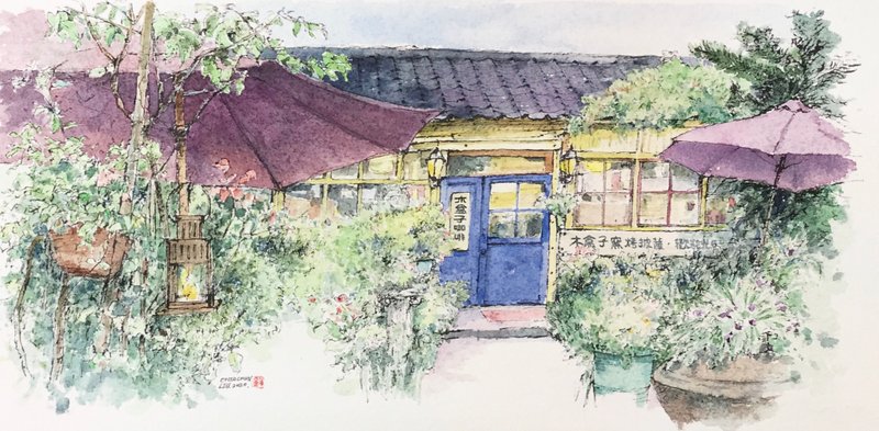 窑烤披萨咖啡馆/手绘原创/不含框 - 海报/装饰画/版画 - 纸 咖啡色