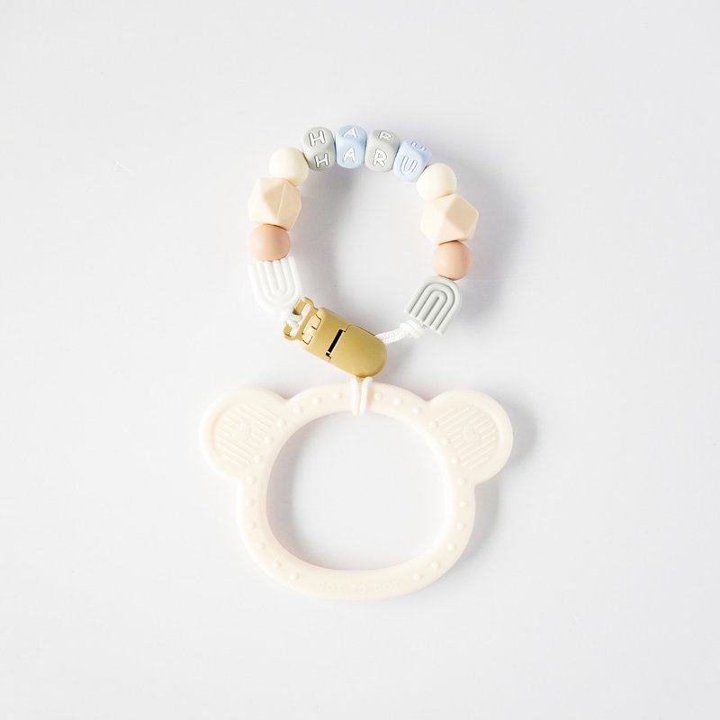 haru 彩虹 彩虹 米白熊仔固齿器 / 定制化奶嘴链 - 玩具/玩偶 - 其他材质 多色
