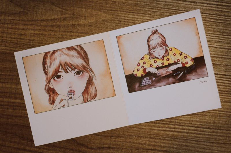 对时代演进的速度过敏 正値她的过敏季 插画卡片 - 卡片/明信片 - 纸 