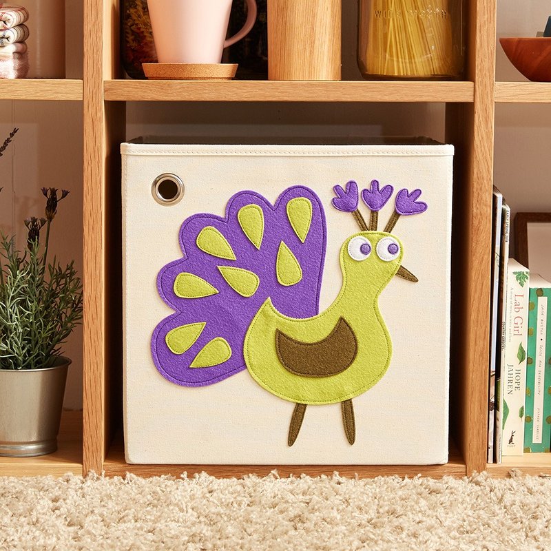 漂亮孔雀 - 玩具收纳箱 - 其他 - 棉．麻 紫色