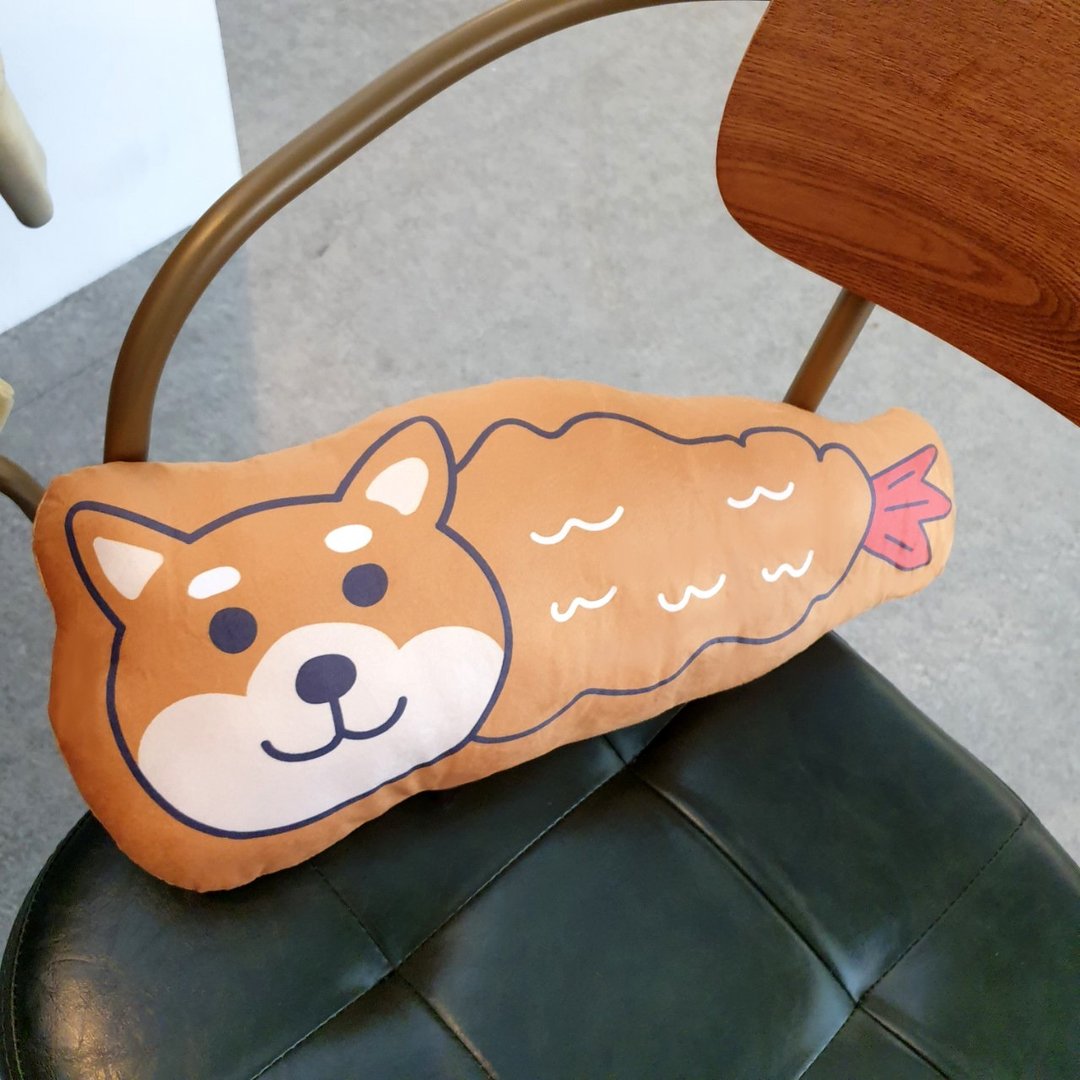 柴犬炸虾 抱枕 午睡枕 - 枕头/抱枕 - 其他材质 咖啡色