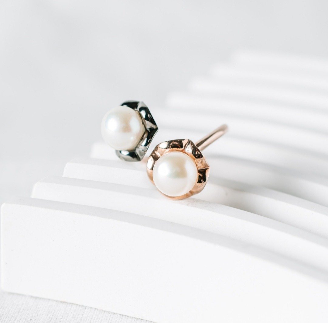 Real pearl (Freshwater pearl) ring, Silver - 戒指 - 银 白色