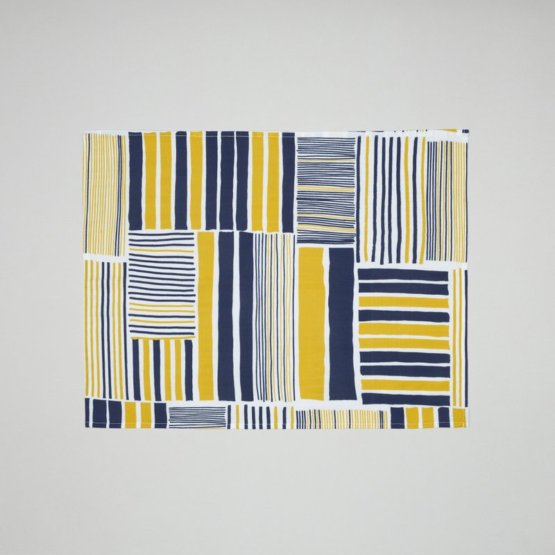 二重纱大茶巾 / 铁皮屋黄蓝 - 厨房用具 - 棉．麻 多色