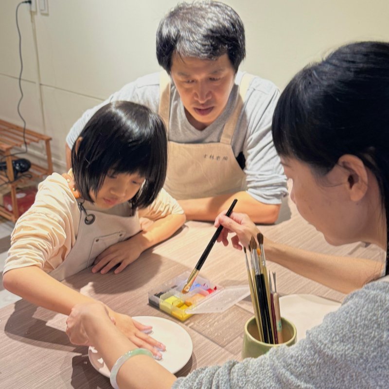 12月试营运亲子彩绘手印盘体验课 台北士林 亲子体验 - 陶艺 - 陶 