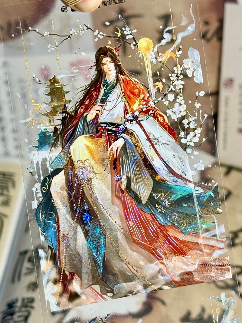 国家宝藏2 PET 紙膠帶 貝殼光 10米卷 - 纸胶带 - 其他材质 