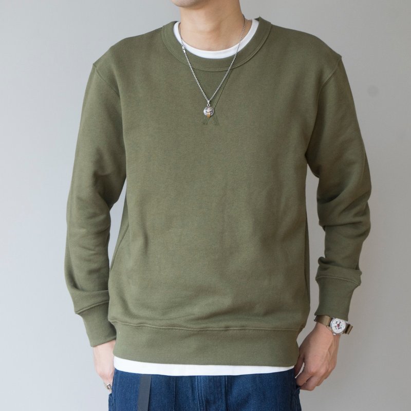 日系搭配 Hoodies 休闲日常穿着 秋冬加绒保暖纯色长袖套头卫衣 - 男装上衣/T 恤 - 棉．麻 多色