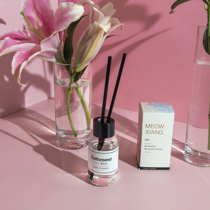50ml 花香系列/空间扩香精油瓶 - 香薰/精油/线香 - 玻璃 白色