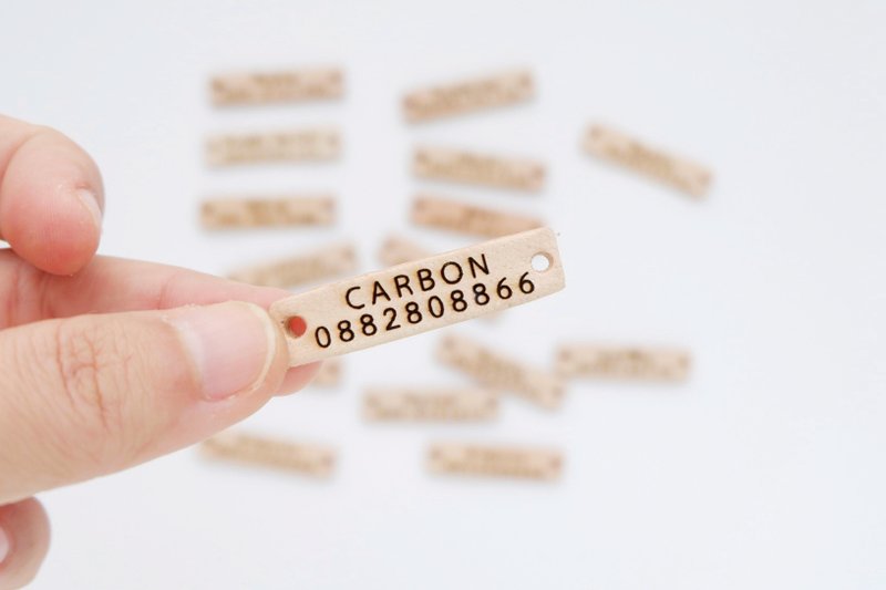 Laser pet leather tags.Support all languages - 其他 - 真皮 卡其色