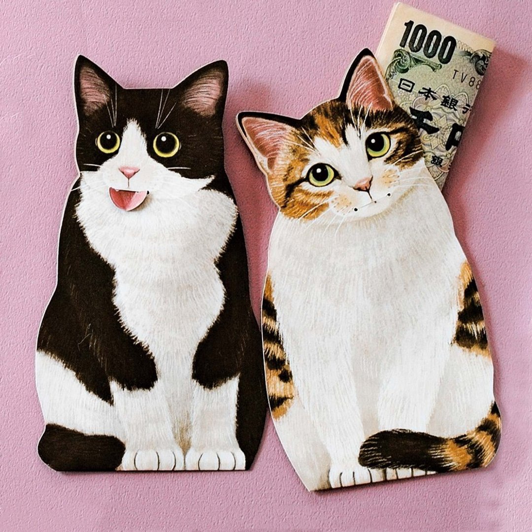 FELISSIMO 日本制 猫咪伸舌头红包袋~猫部 - 红包/春联 - 纸 多色