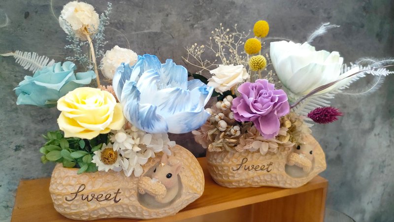 【绮思艺想】日本永生不凋花-松鼠花器-好事花生 - 干燥花/捧花 - 植物．花 多色