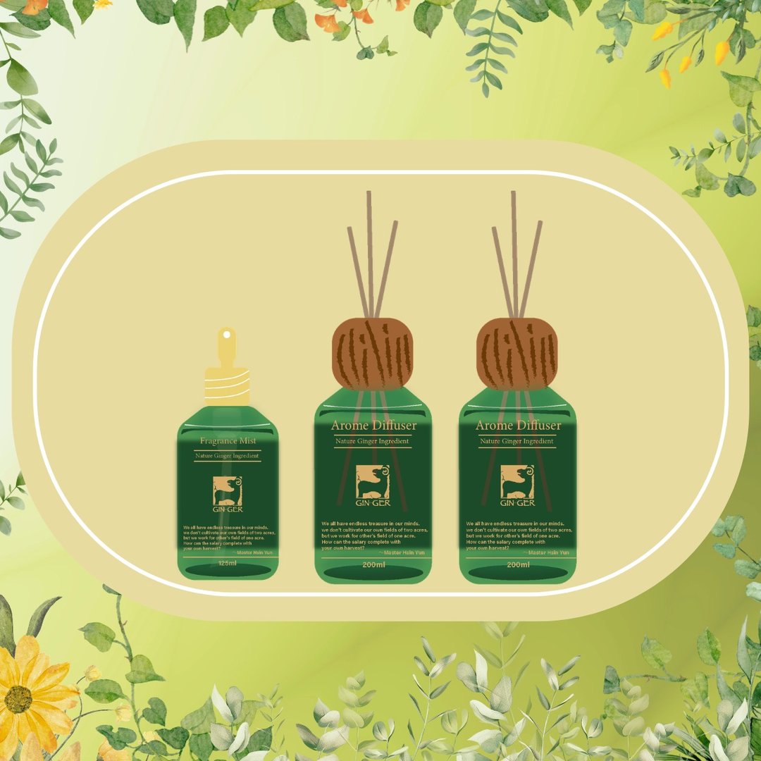 任选姜芬扩香 200ml 两入 + 扩香喷雾 125ml 一入 - 蜡烛/烛台 - 浓缩/萃取物 