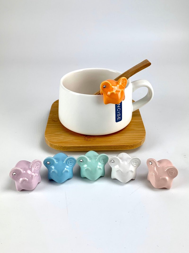 招财钻钱鼠陶瓷摆饰M02 - 摆饰 - 陶 多色