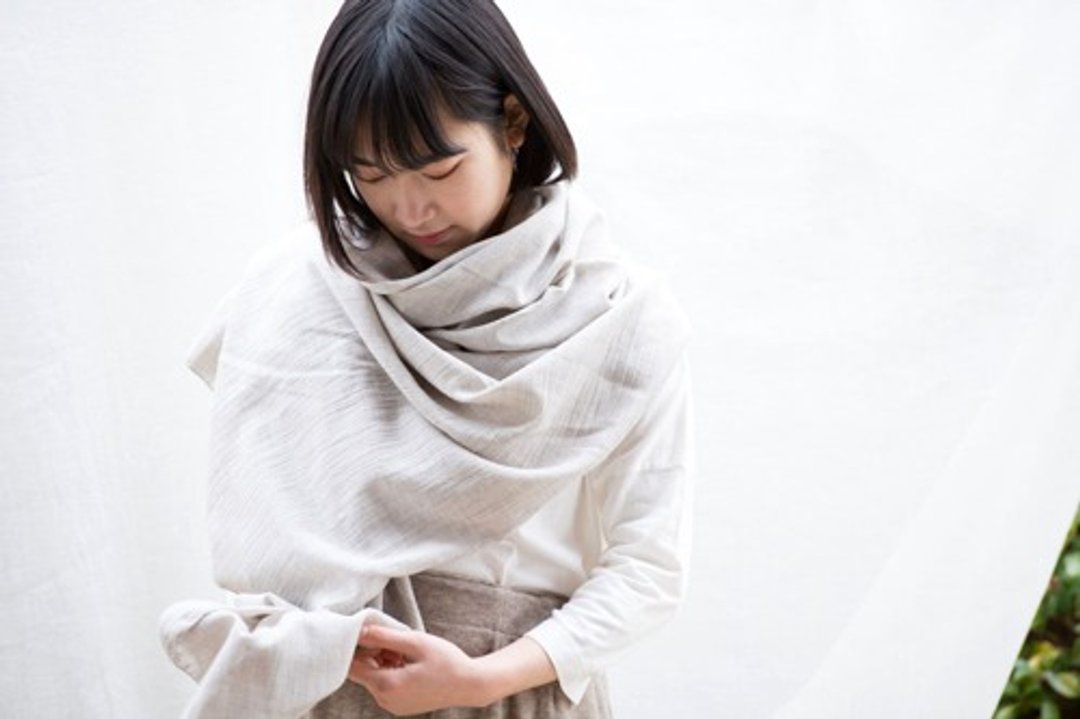 Organic Cotton Large format Yak mixed thin stall (Yakubiera) - 丝巾 - 棉．麻 