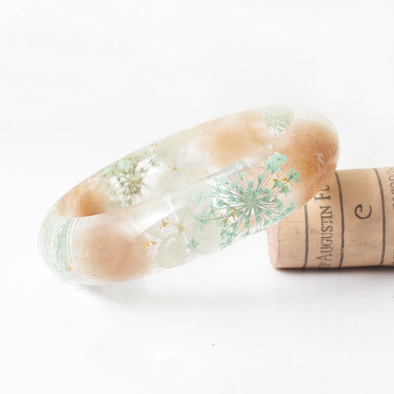 定制宠物毛毛真花手镯-浅色毛专区-猫毛-狗毛-兔毛-鼠毛-宠物纪念 - 手链/手环 - 植物．花 绿色