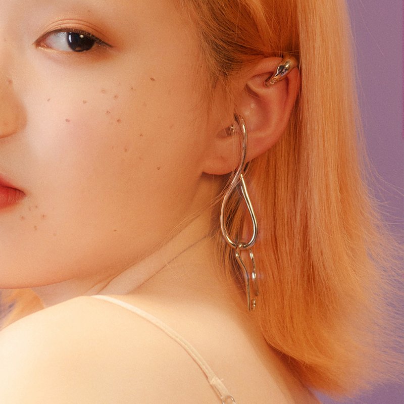 耳扣 耳夹 Ear cuff - debbie debbie 两色 银 - 耳环/耳夹 - 其他金属 银色