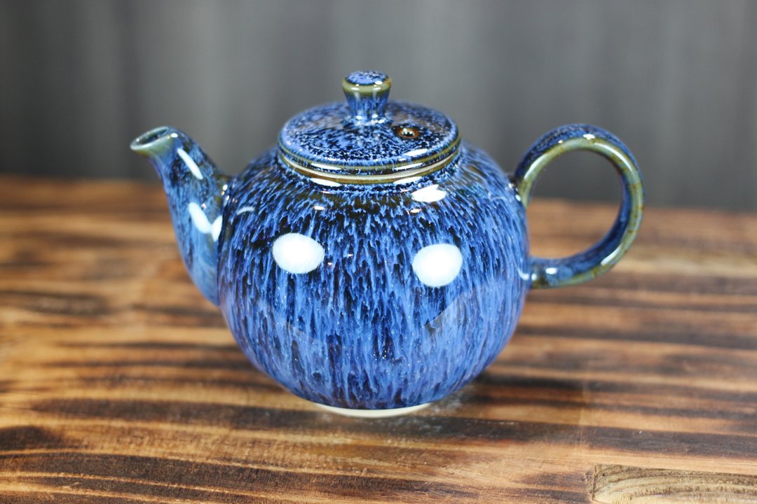 【沐春生活】240ml 湛海 天目釉 圆满茶壶 莺歌名家叶敏祥作品 - 茶具/茶杯 - 瓷 