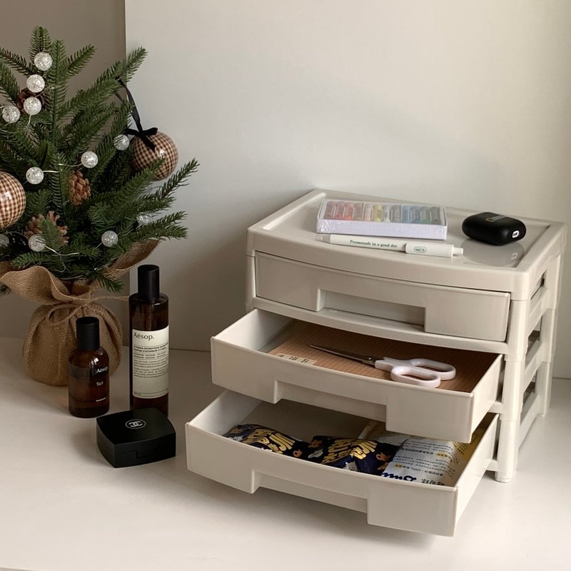 多件优惠-桌上型抽屉收纳柜3F 办公收纳 文具收纳 台湾制 - 收纳用品 - 塑料 