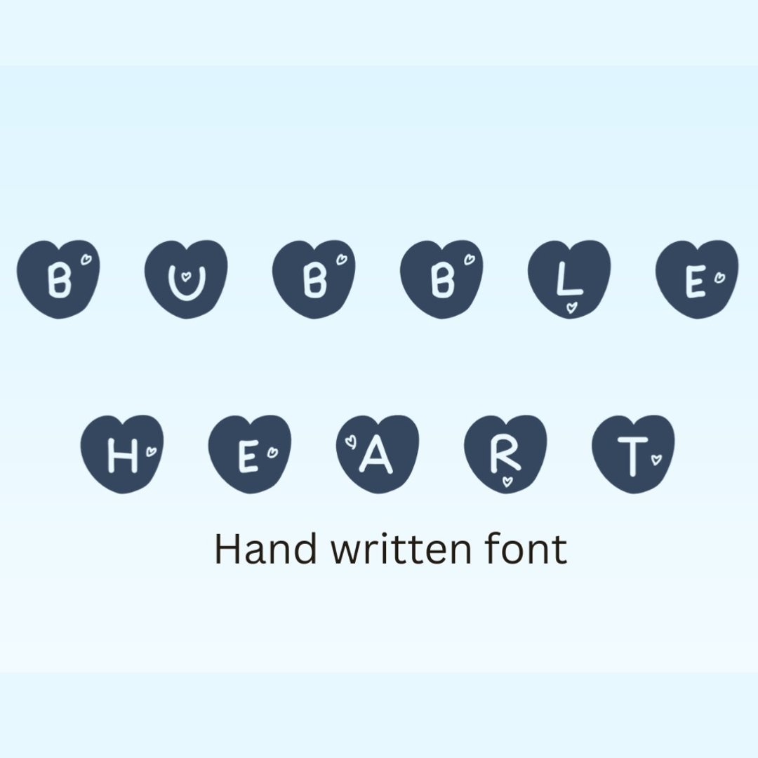 泡泡心字体 - 字体设计 - 其他材质 