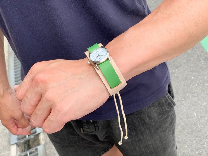 WPILES Nume x Midori W Piles watch that suits outdoor style Metal allergy WPW-WGG-W - 女表 - 真皮 卡其色