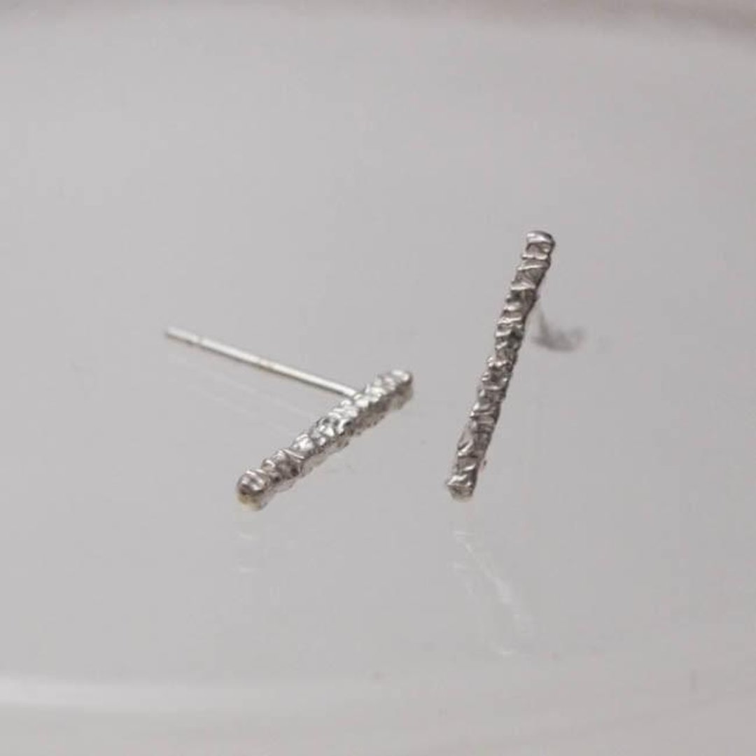 baras sv earrings [FP186] - 耳环/耳夹 - 其他金属 银色