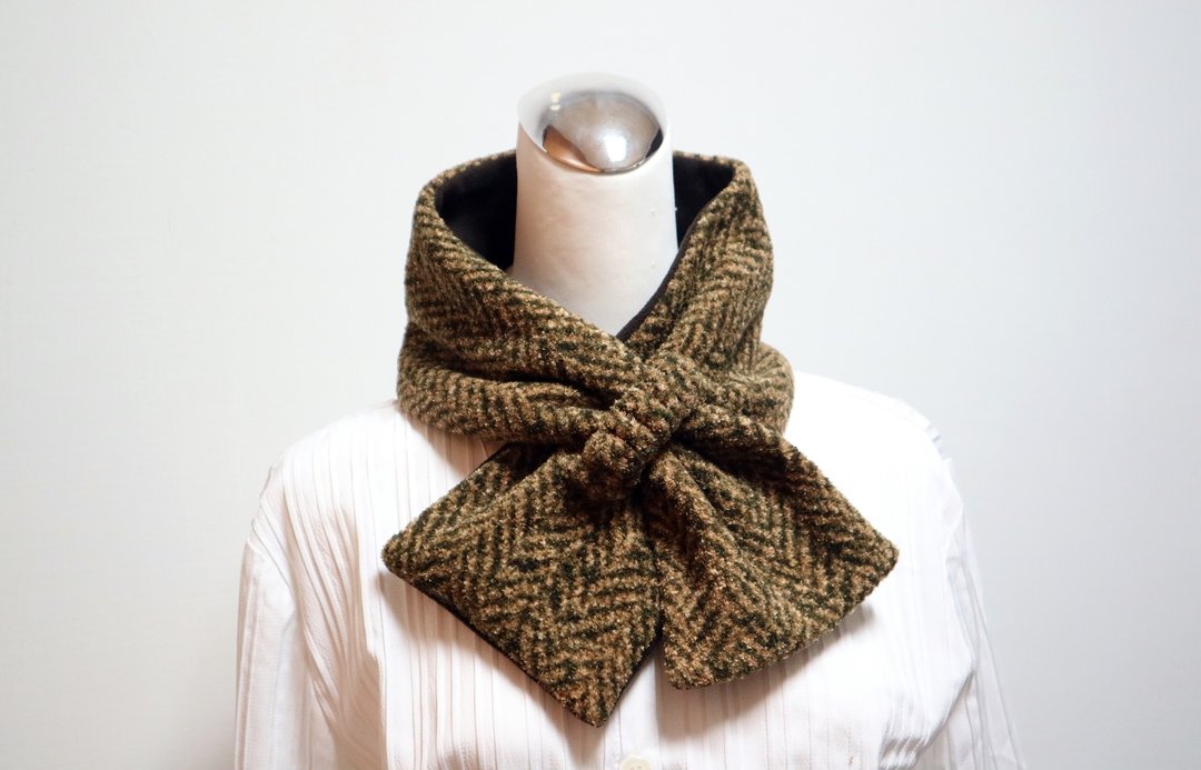 可调式短围巾.scarf 保暖围脖 双面双色 大人.小孩均适用 *SK - 围巾/披肩 - 其他人造纤维 多色