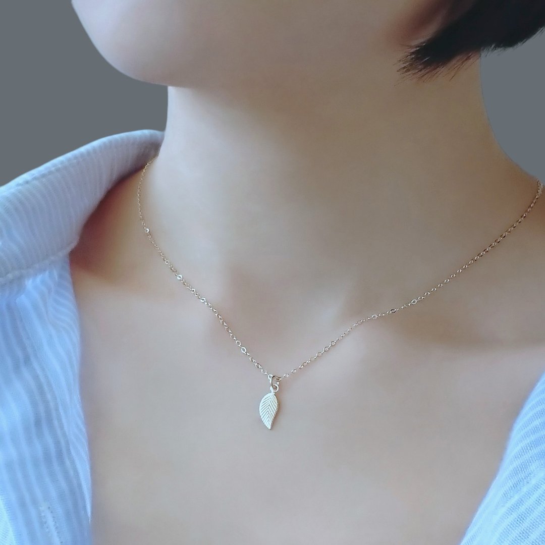 一叶知秋 14K GF 包金项链 | 单戴或叠搭 - 项链 - 其他金属 金色