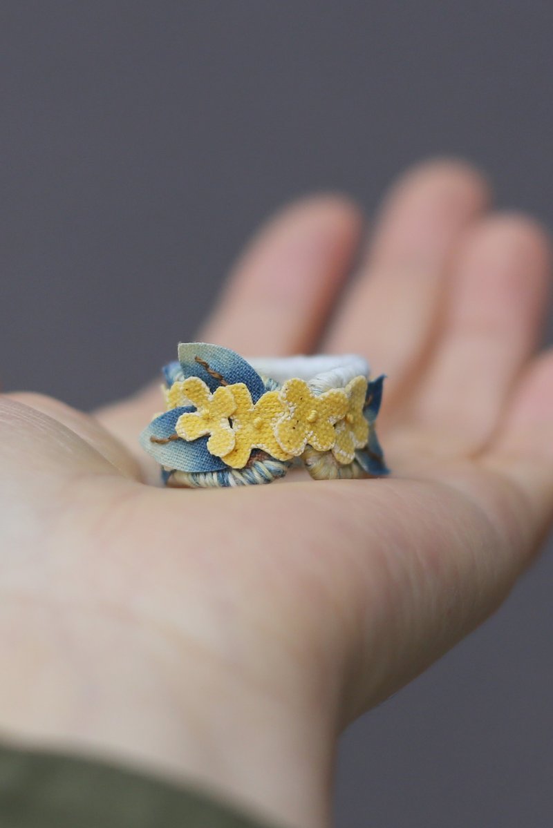 壹染指原创 草木染棉麻全手缝 | 月桂 指环 | 客制 - 戒指 - 棉．麻 多色