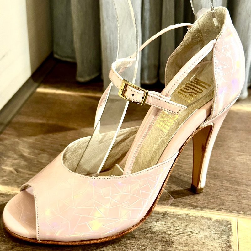 Thelma 闪光亮粉漆皮包鞋款-福利品 - 高跟鞋 - 真皮 粉红色